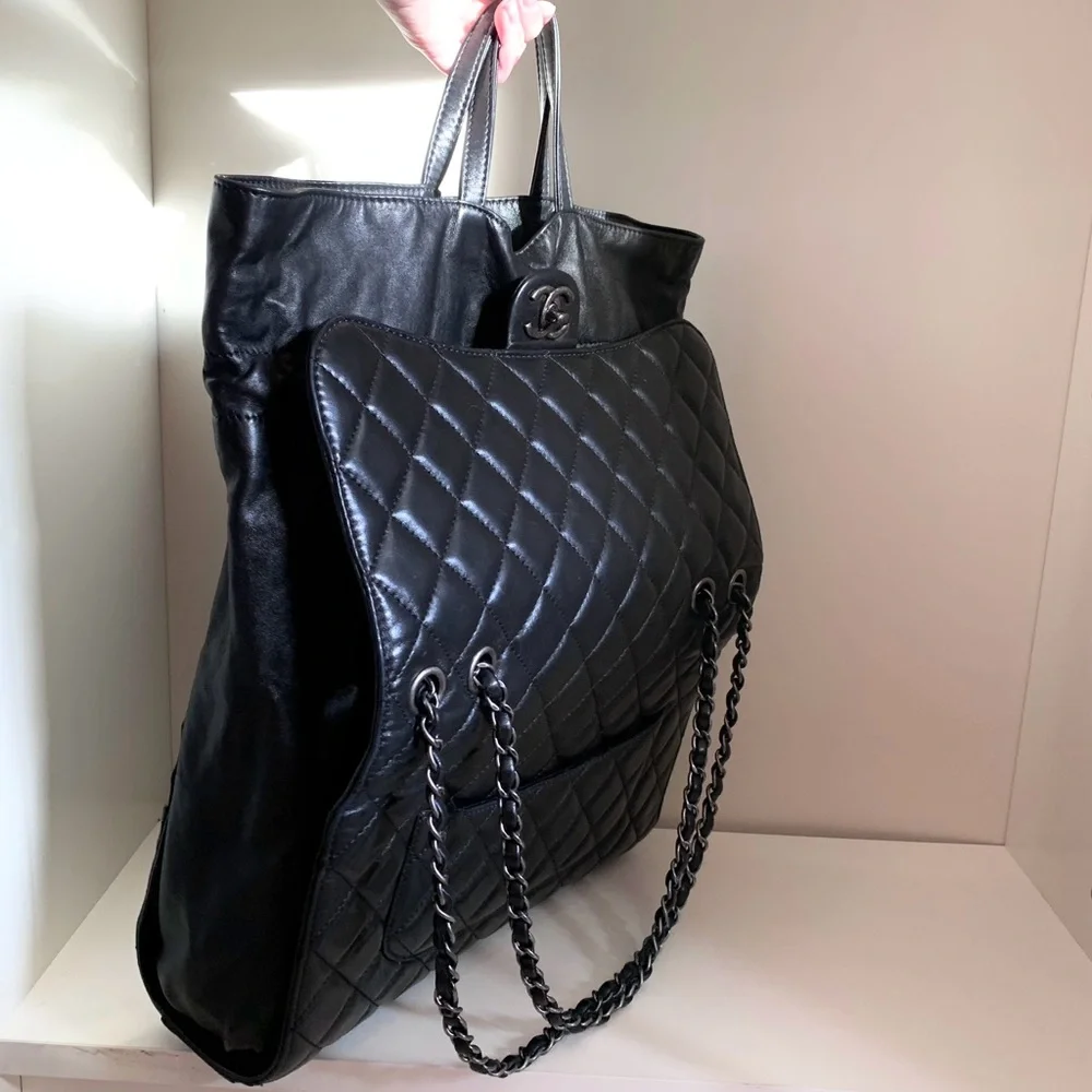 Chanel classic flap convertible tote bag
